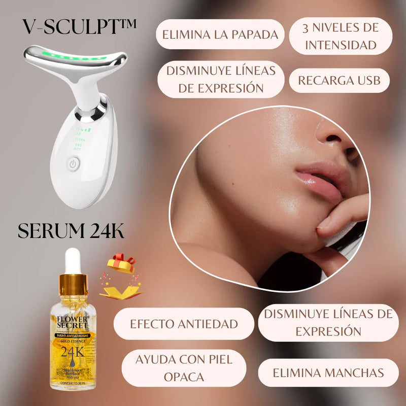 Masajeador Reductor De Papada V-Sculpt™ + Serum 24k de REGALO🎁✨